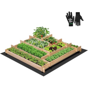 image:imageVIVOSUN Raised Garden Bed with Legs amp Wheels Outdoor Wood 46x24x32 Mobile42 x 42 x 14 Inches 5Tier
